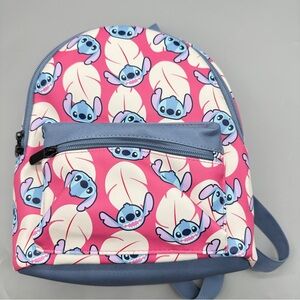 Disney Stitch Mini Backpack – Bioworld Tropical Leaf Print | NWT